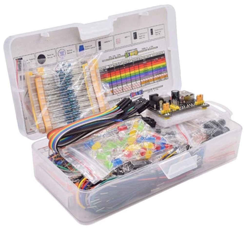 8X( Breadboard Set Electronics Component DIY Kit with Plastic Box4986