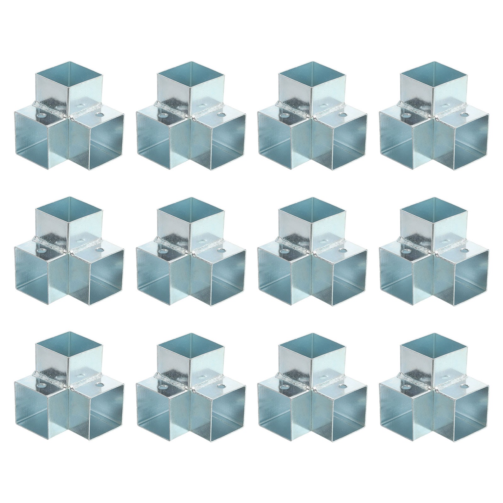 3-Way Gazebo Brackets Kit, Angle Bracket for 1.3" x 1.3" Lumber (12 Pack)