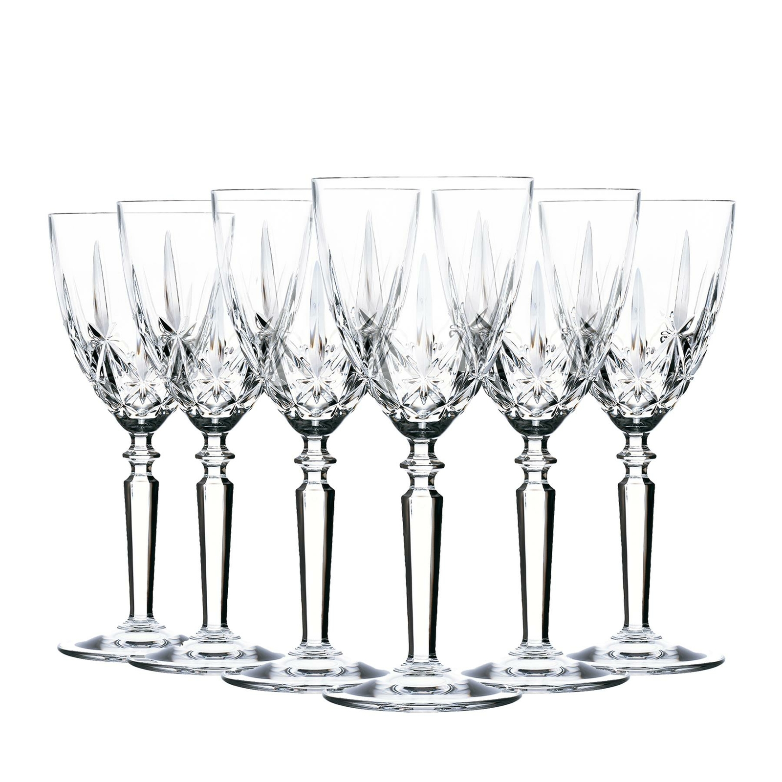 RCR Crystal 12x Wine Glasses Set RCR Crystal Cut Glass Stemware Goblets 290ml