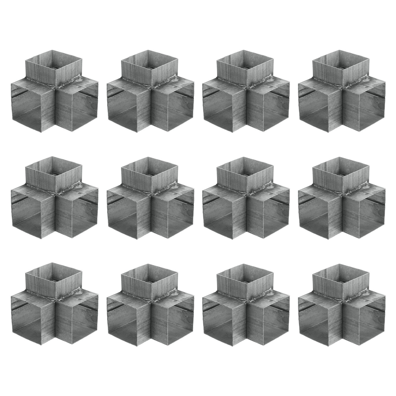 3-Way Gazebo Brackets Kit, Angle Bracket for 2.4" x 2.4" Lumber (12 Pack)