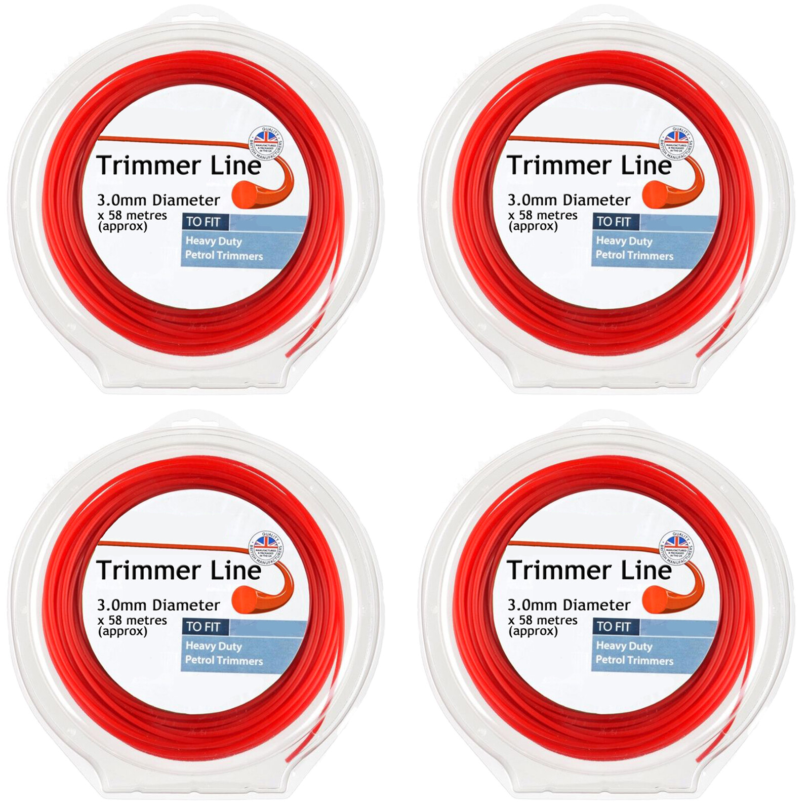 Round Strimmer Line 3mm x 240m for Heavy Duty Petrol Trimmer Brush Cutter