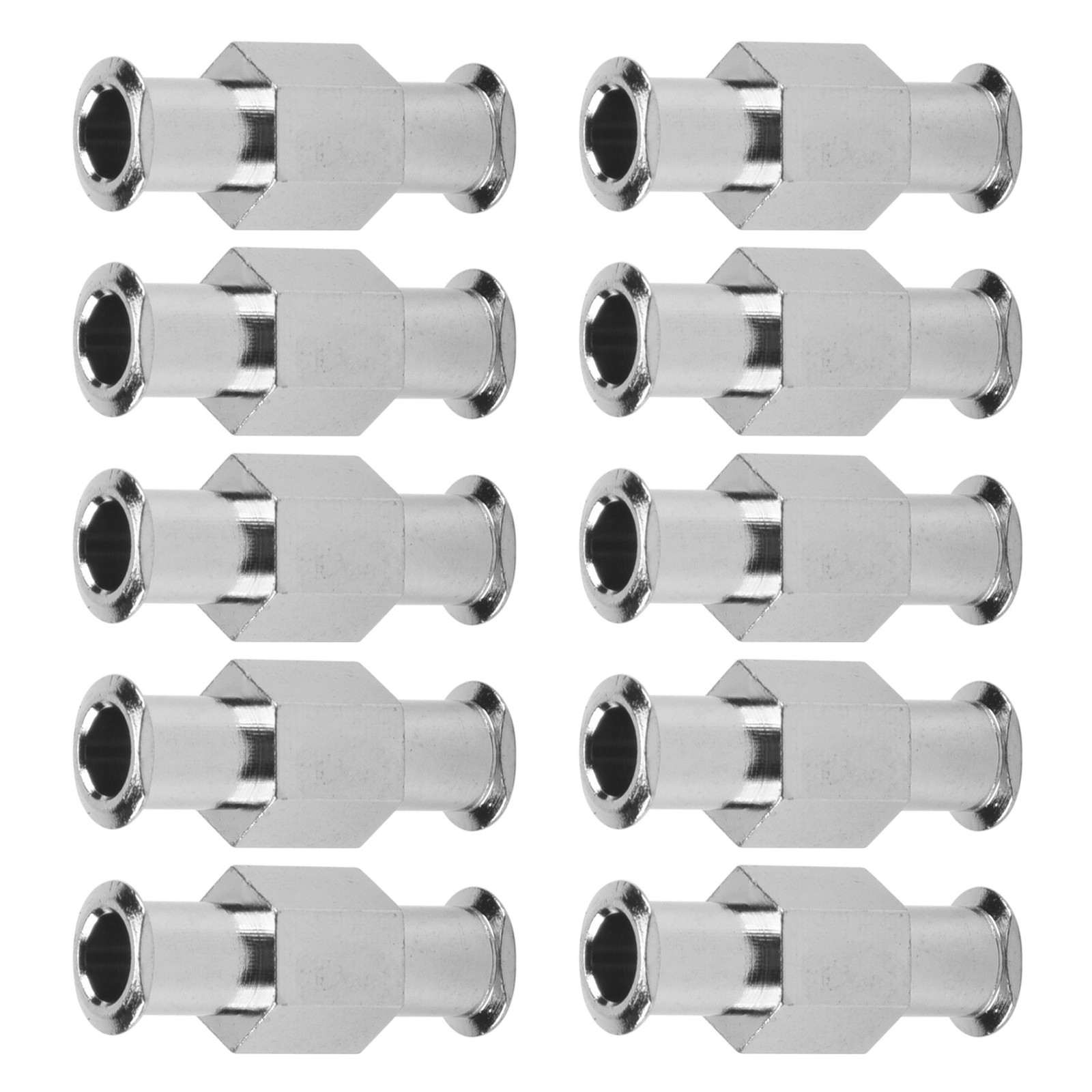 10X(10Pcs Coupler Luer Syringe Connector Metal Joints Luer Lock Adapter2271