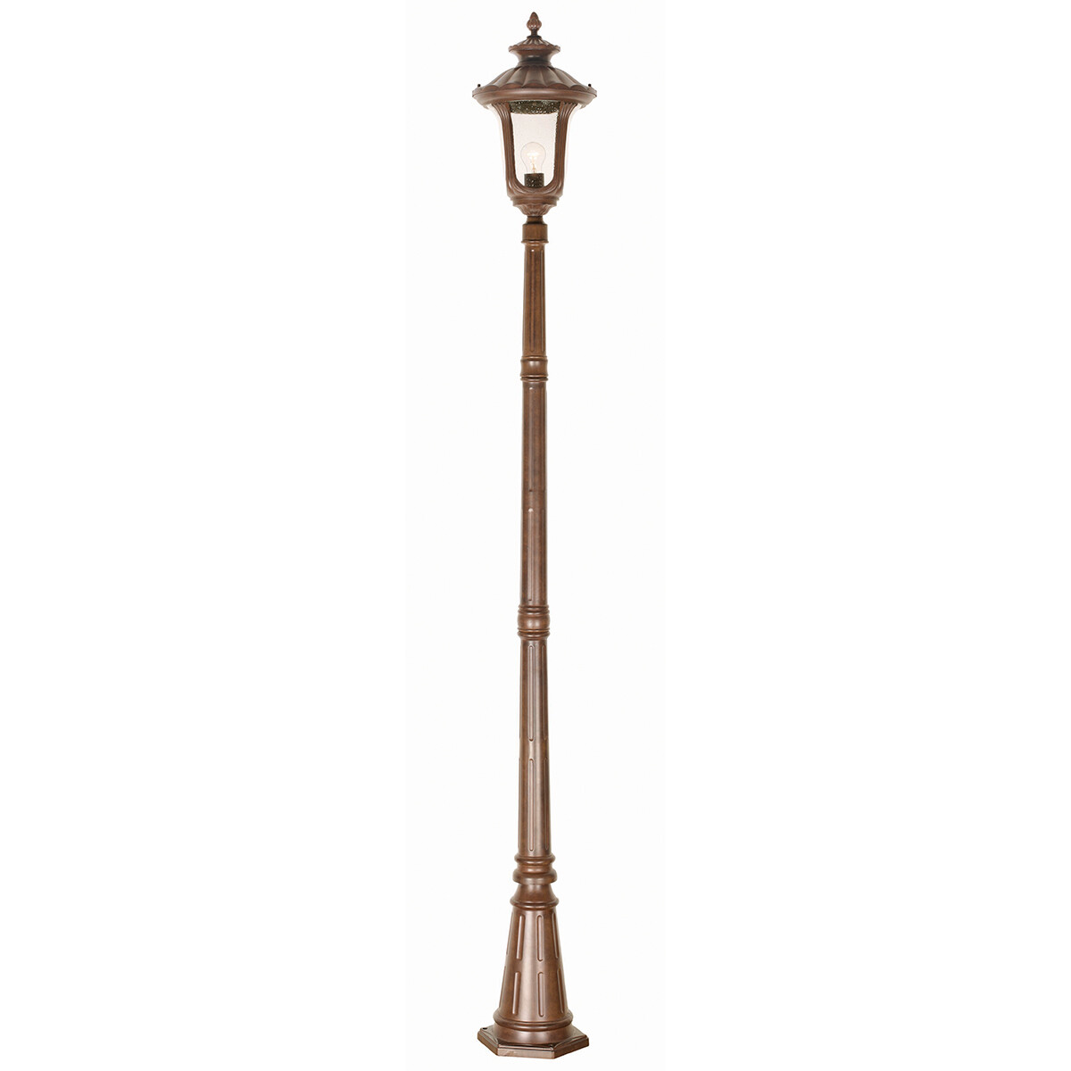 Outdoor IP44 1 Bulb Lamp Post Rusty Bronze Patina LED E27 100W