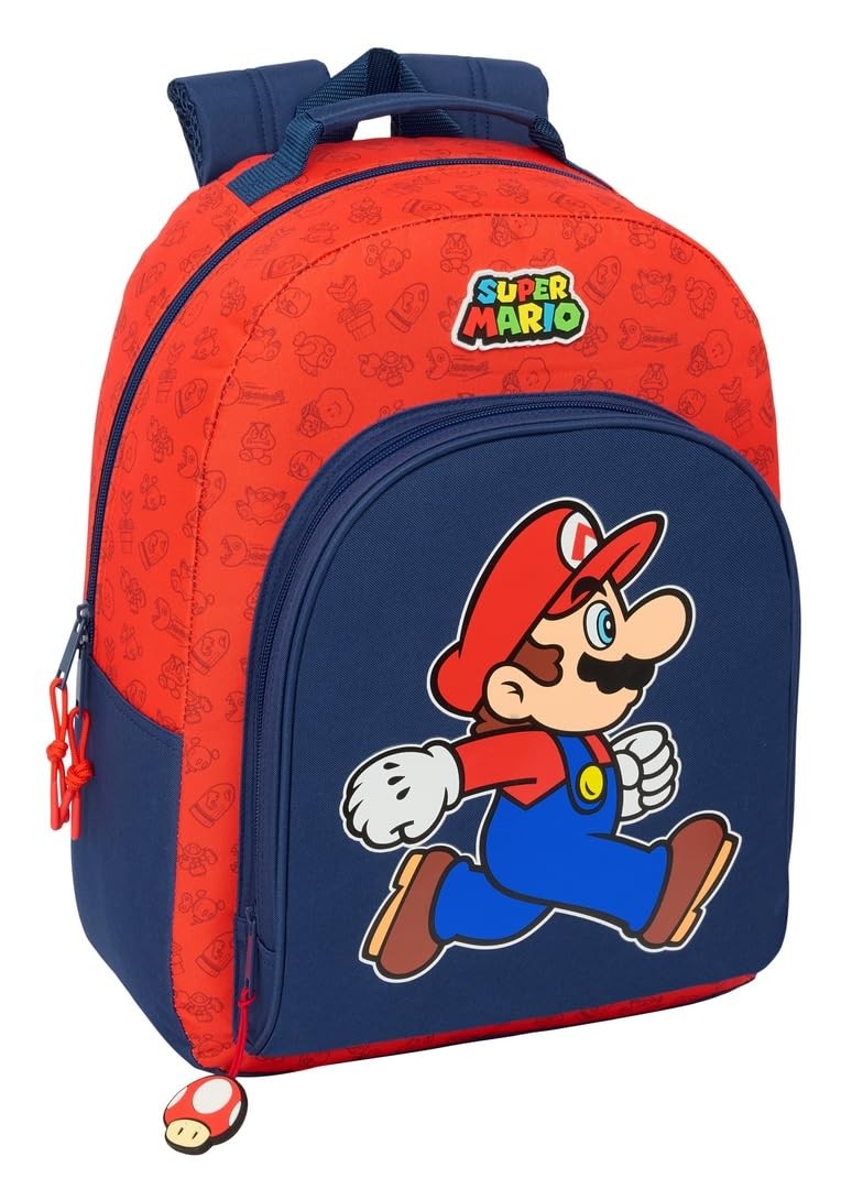 SUPER MARIO TRICK – School Backpack Adaptable to Car, Backpack, Ideal for Childr