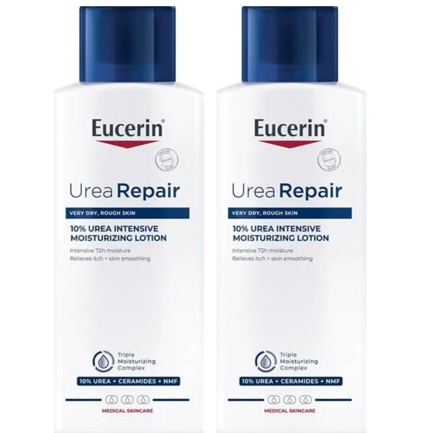 Eucerin Urea Repair 10% Urea Intensive Moisturizing Lotion 250ml , Pack 2