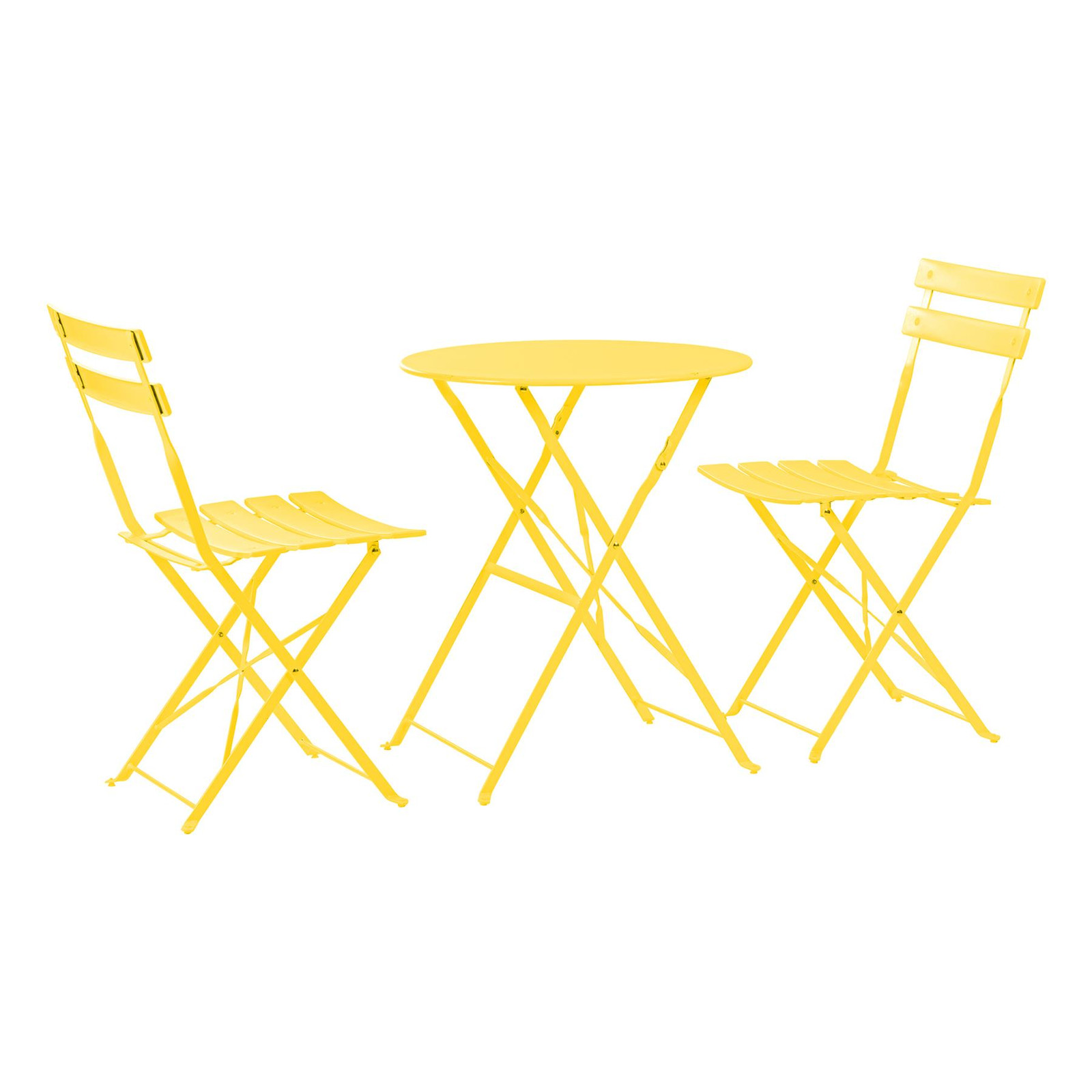 2 Seater Sussex Bistro Set Table Chairs Outdoor Patio Furniture Round Yellow