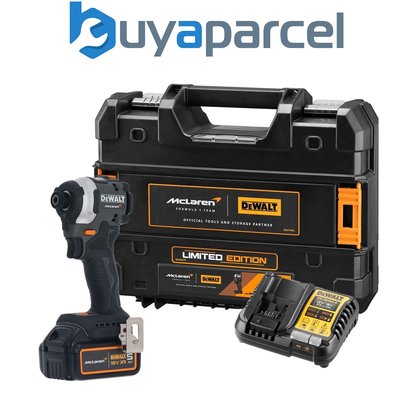 Dewalt DCF85MP1T McLaren F1 XR 18v Brushless Impact Driver 1x5.0Ah Tstak Case