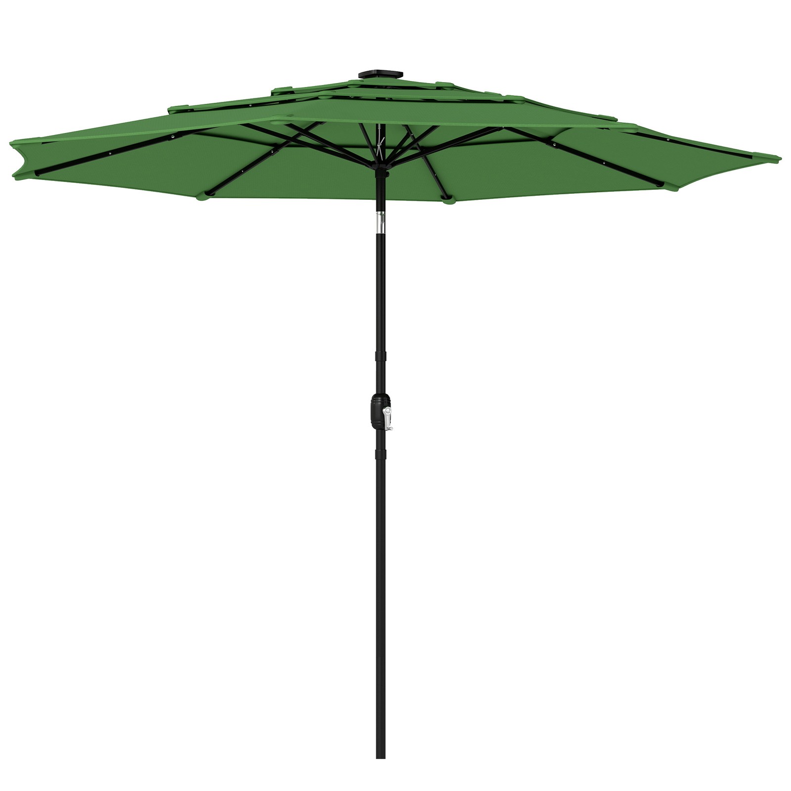Outsunny Garden Parasol, Outdoor Umbrella with Tilt Function, Green