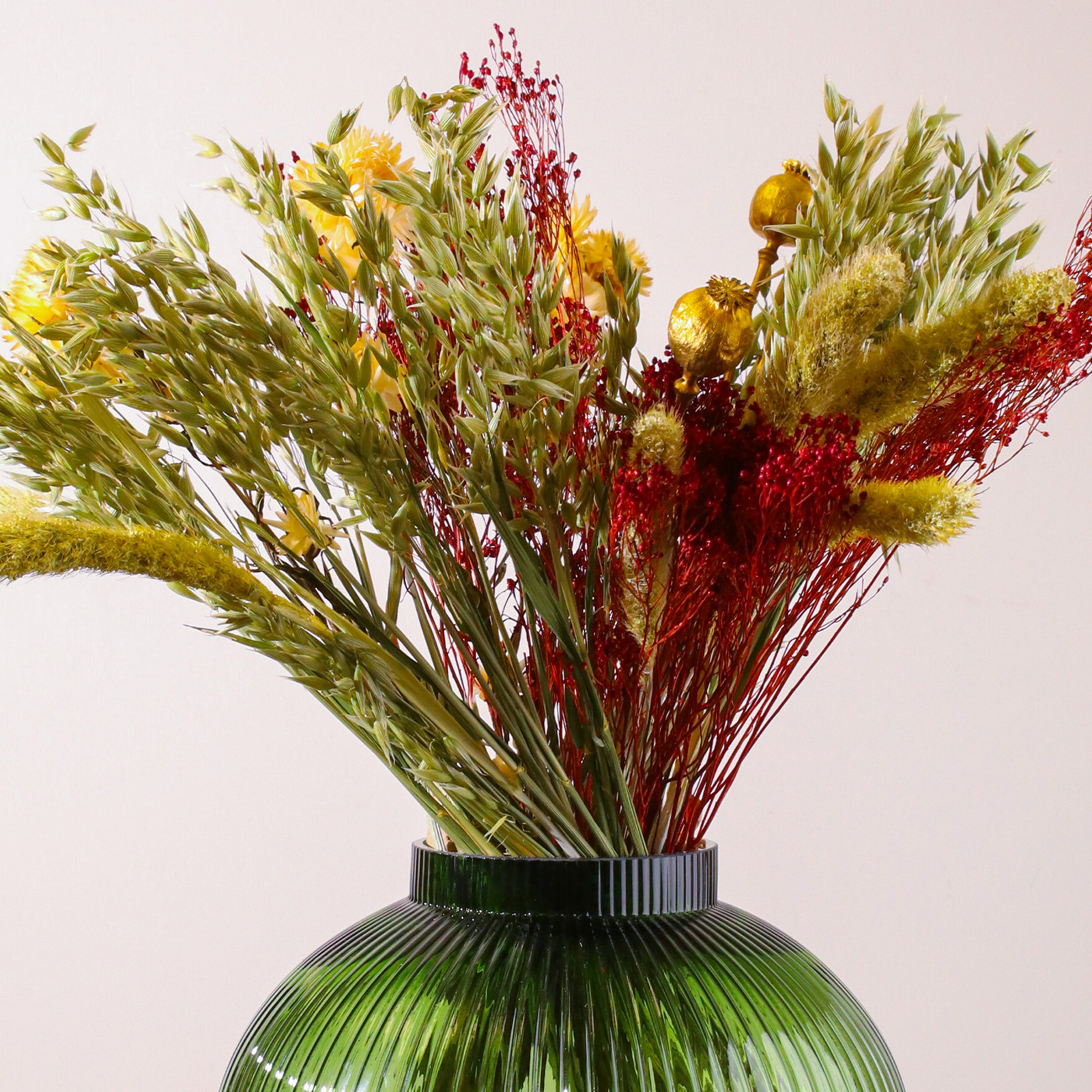 Classic Christmas Dried Flowers Bouquets Real Dried Home Décor Living Room 50cm