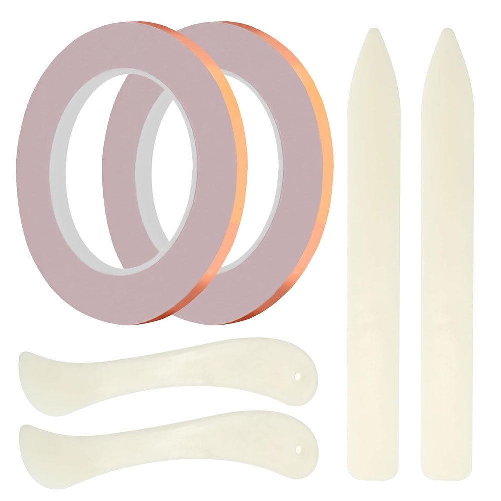 3X(2Rolls(36 Yards) 7/32 Inch Width Copper Backed Copper Foil Tape for8122