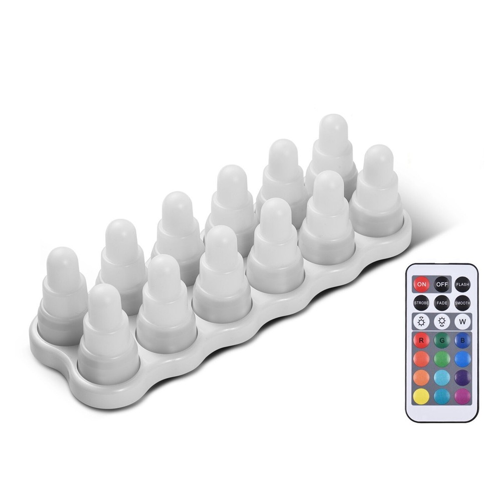 Rechargeable RGB LED Tea Wax Light Electronic Tea Candle Lamp Atmosphere5042