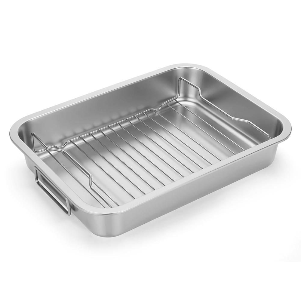 Stainless Steel Roasting Pan for Chicken, Vegetable, Lasagna K4E61970