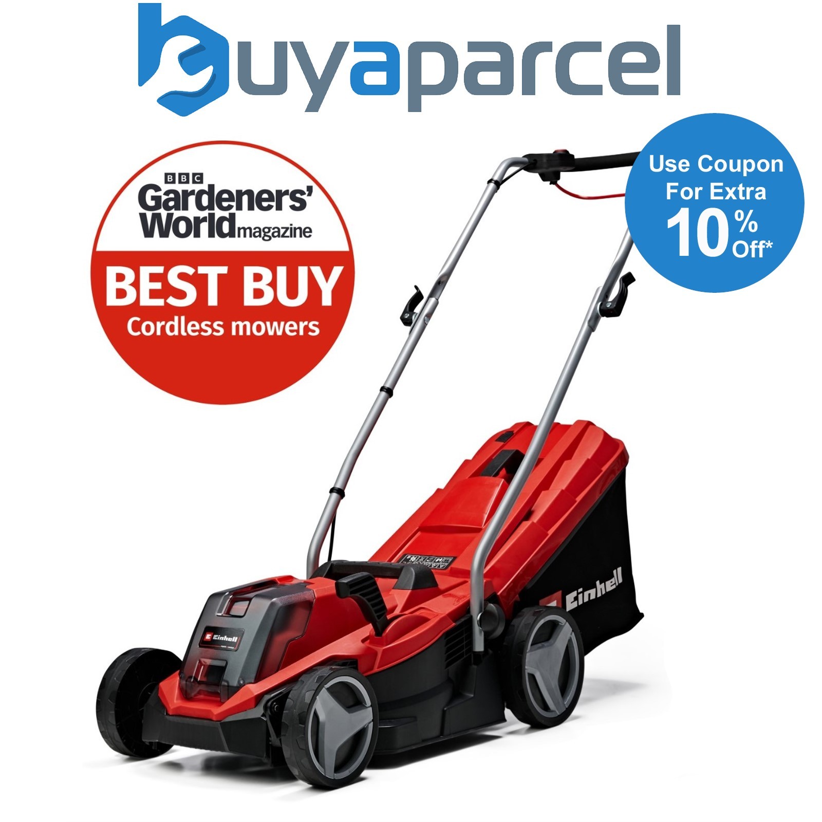 Einhell Cordless 18v Lawnmower 33cm Cut Brushless Power XChange GE-CM 18/33 Bare