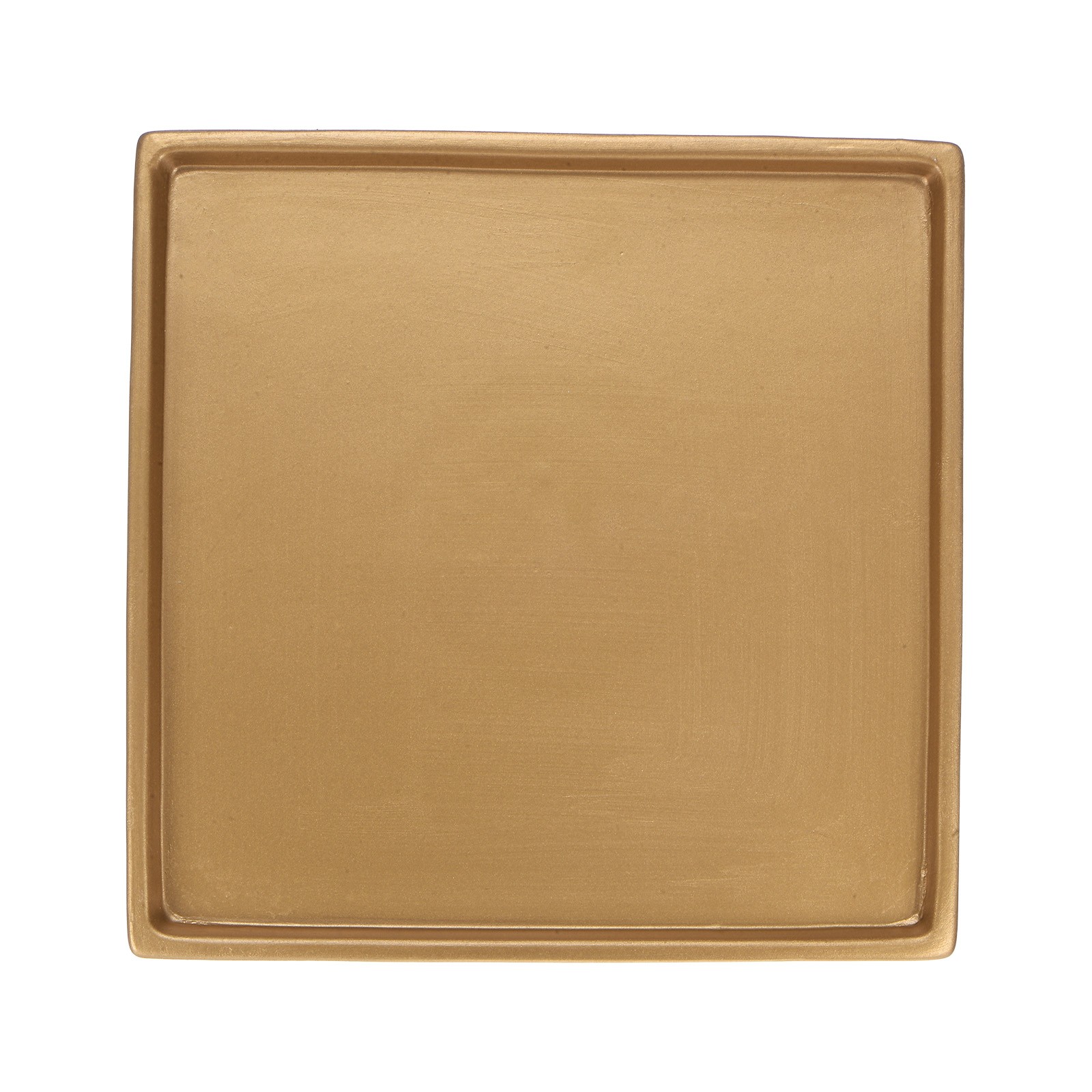 Ceramic Plant Saucer, 8.3 Inch Saucer Drip [Square Gold]