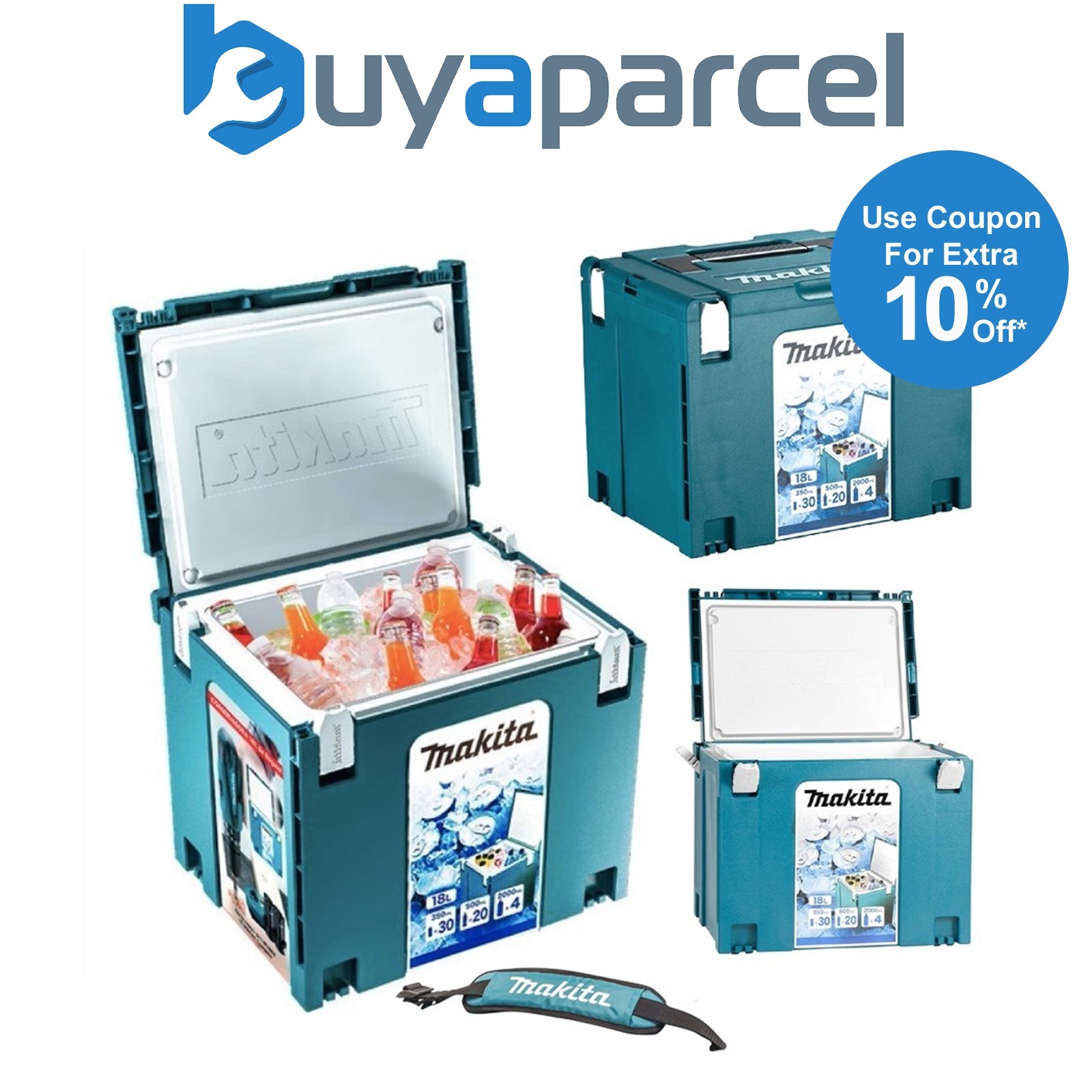 Makita MAKPAC Cool Box Connector Tool Case Systainer Type 4 18 Litres 198253-4