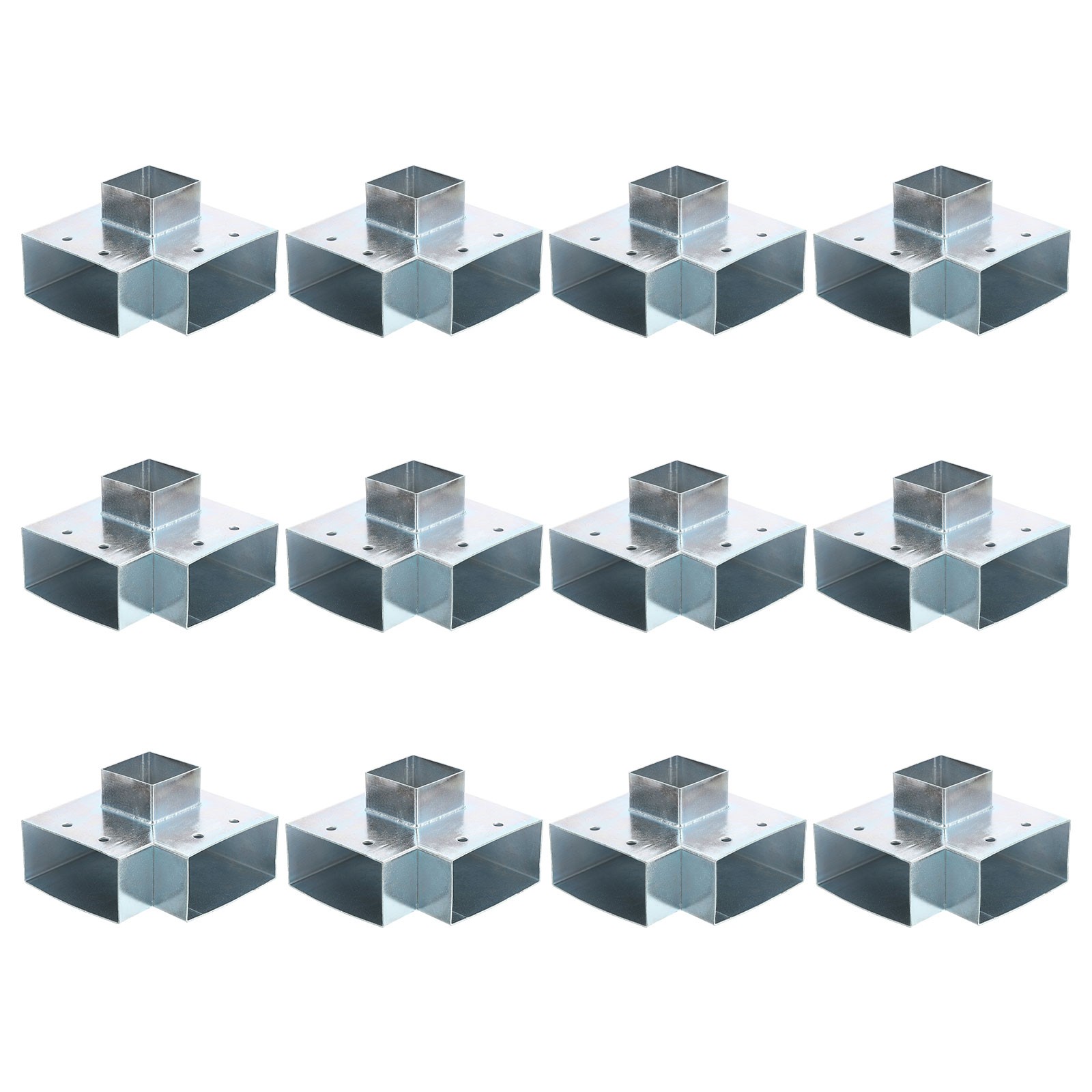 3-Way Gazebo Brackets Kit, Angle Bracket for 1.6" x 3.1" Lumber (12 Pack)