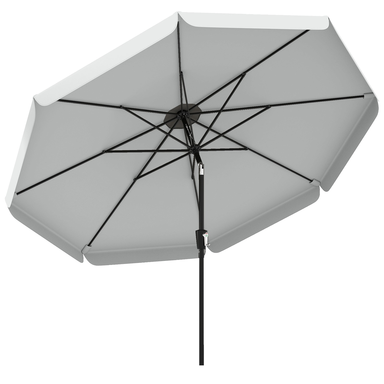Outsunny 3 m Garden Parasol with Tilt & Crank, UPF30+ Outdoor Table Umbrella