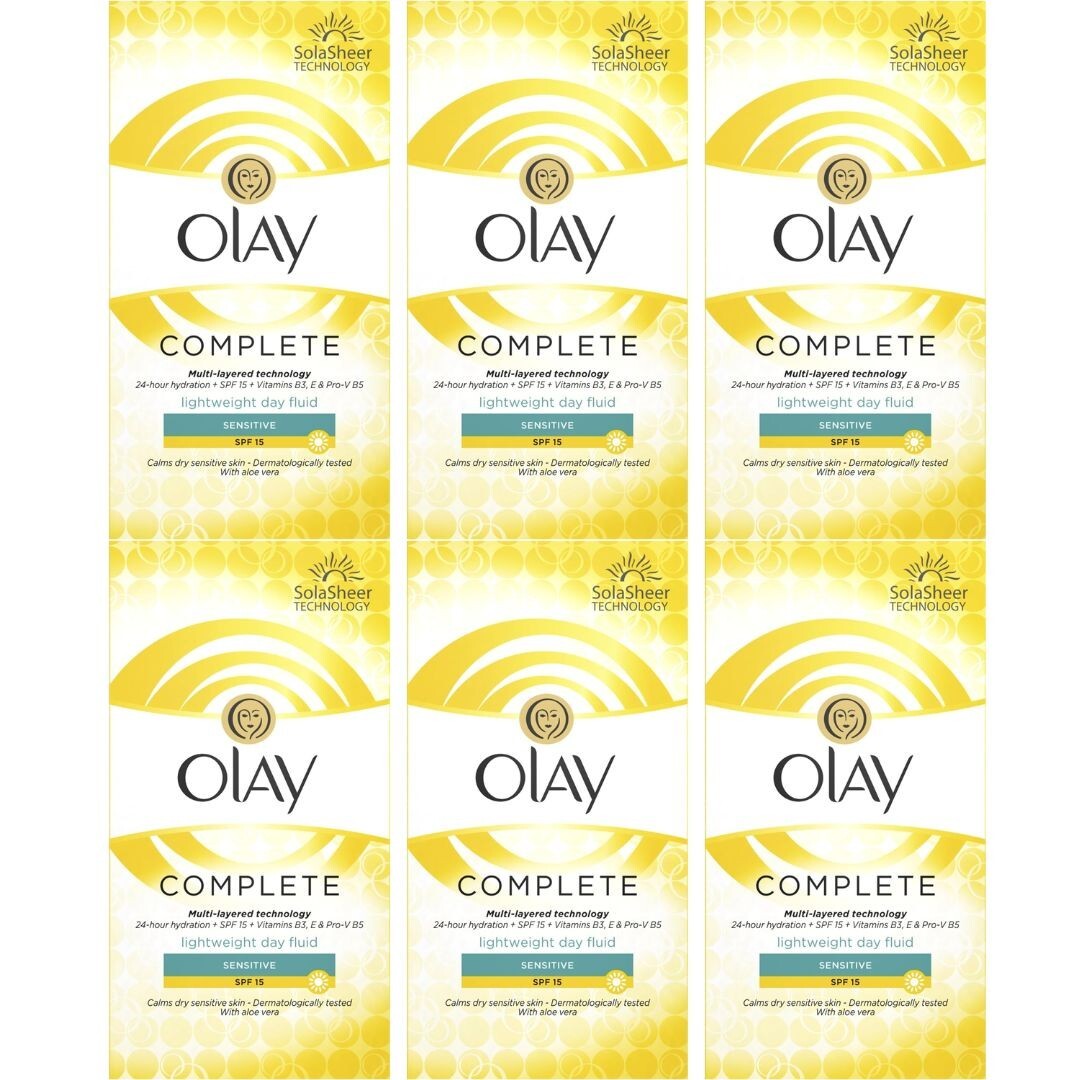 Olay Day Fluid Lotion Complete Lightweight SPF15 Sensitive 100ml x 6