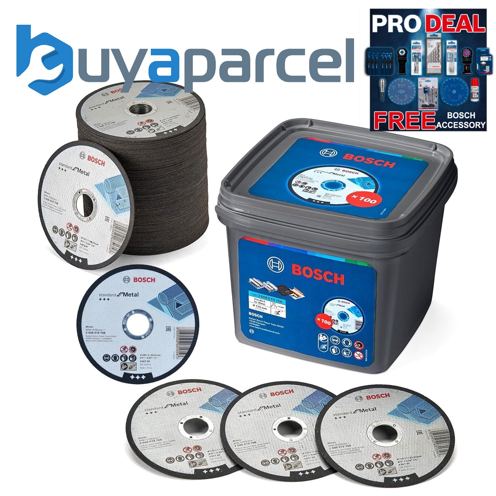 Bosch 125mm Thin Slit Cutting Discs 1mm Wheel Metal Steel Stainless Sheet x100