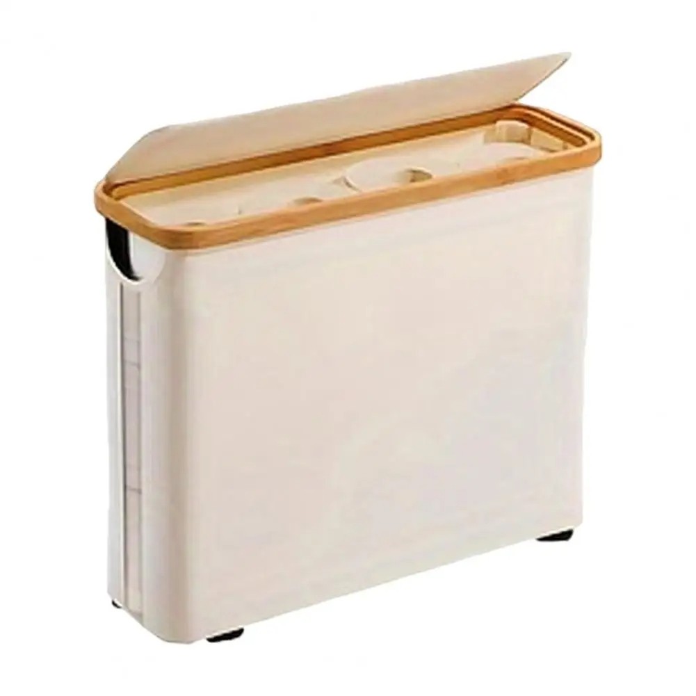 Toilet Storage Basket with Lid Capacity Breathable Collapsibles Toilet 4922