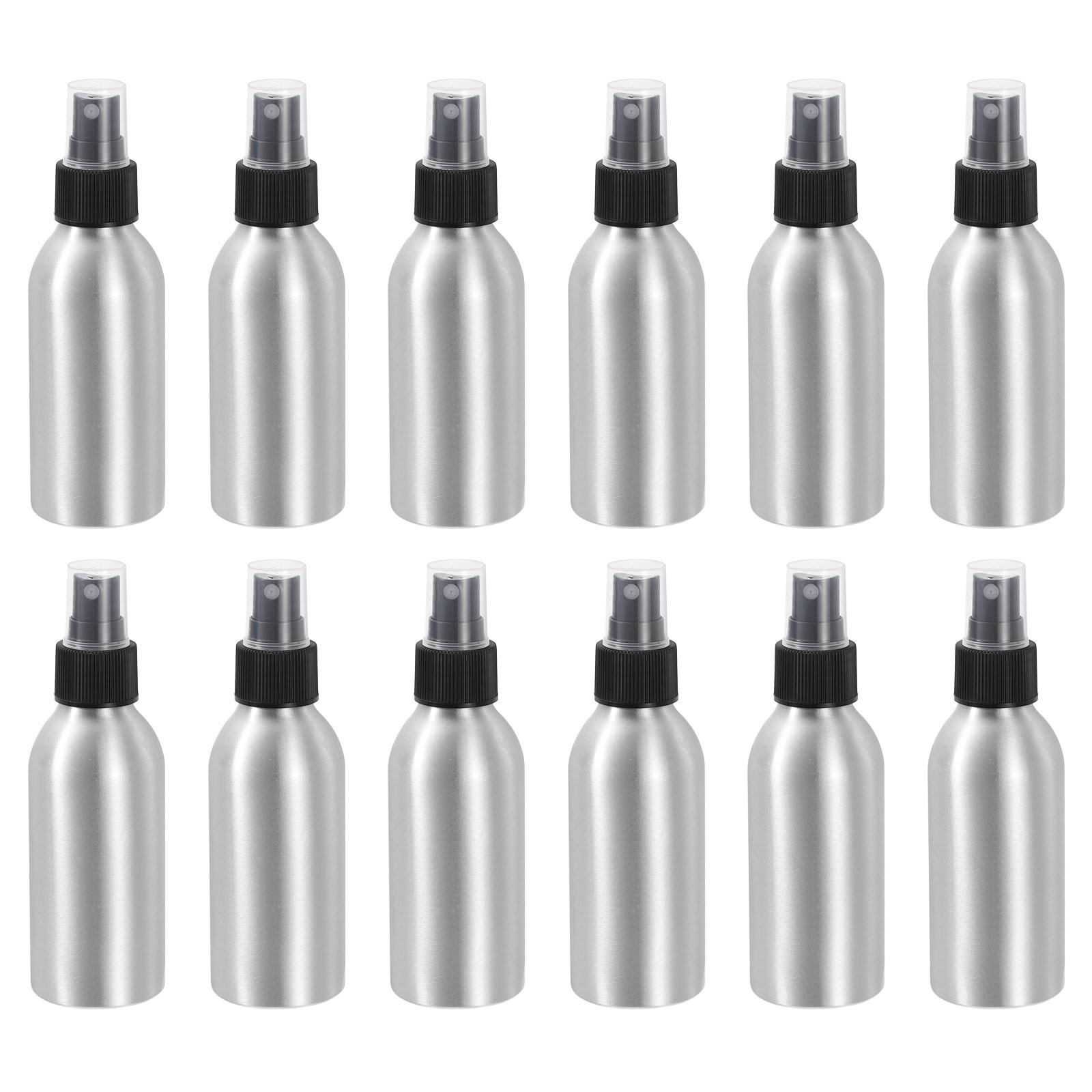 24pcs 120ml/4oz Aluminium Spray Bottle with Black Fine Mist Sprayer