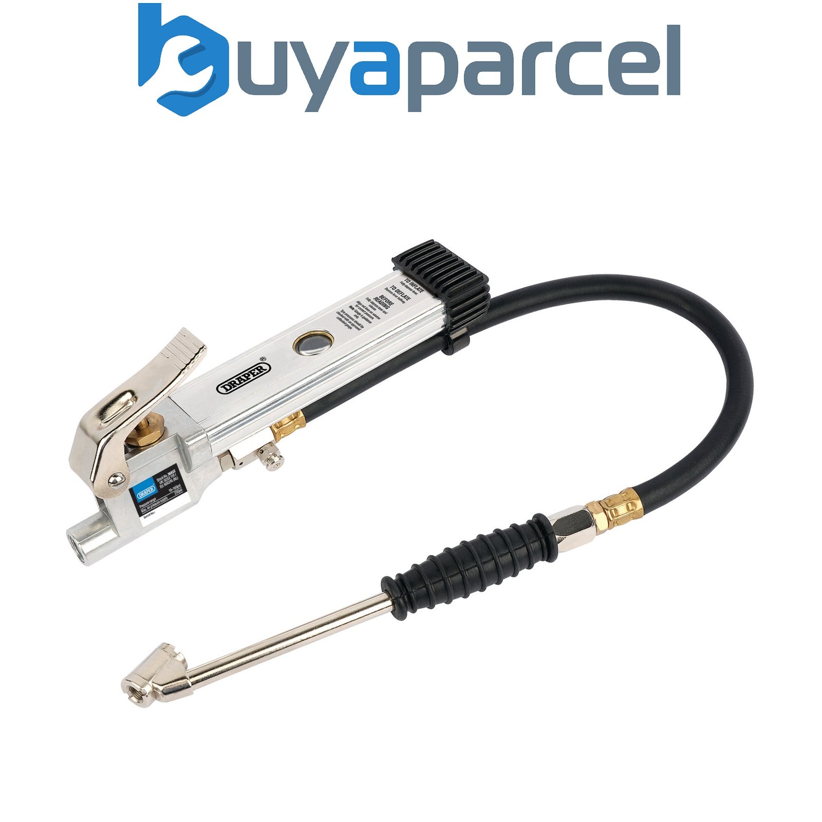 Draper 36632 Air Line Inflator with Twin Open Ended Push On Connector