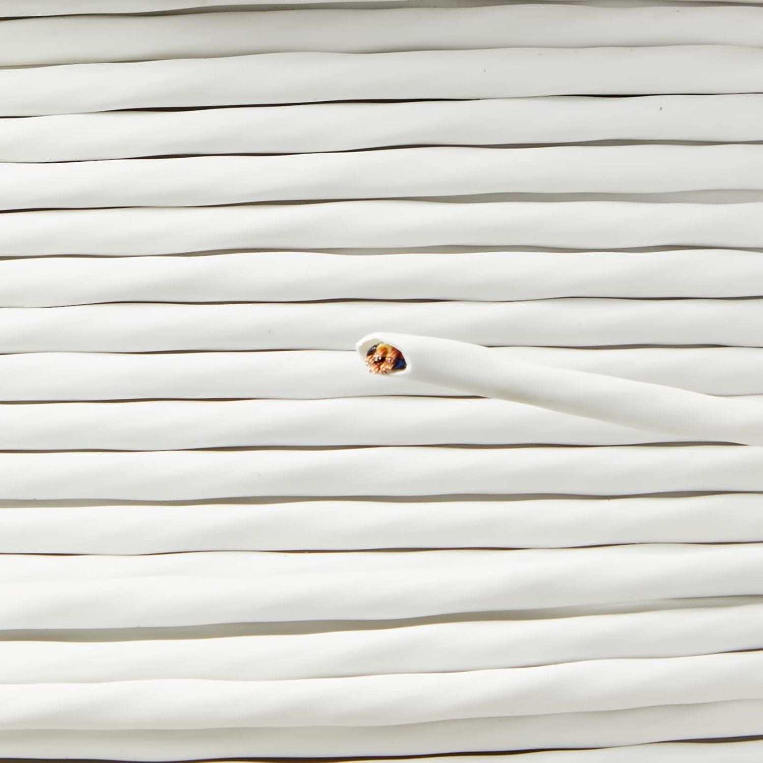 4 Core Screened Alarm & Signal Cable, White, CCA, 0.22mm², 100m Reel, CPR