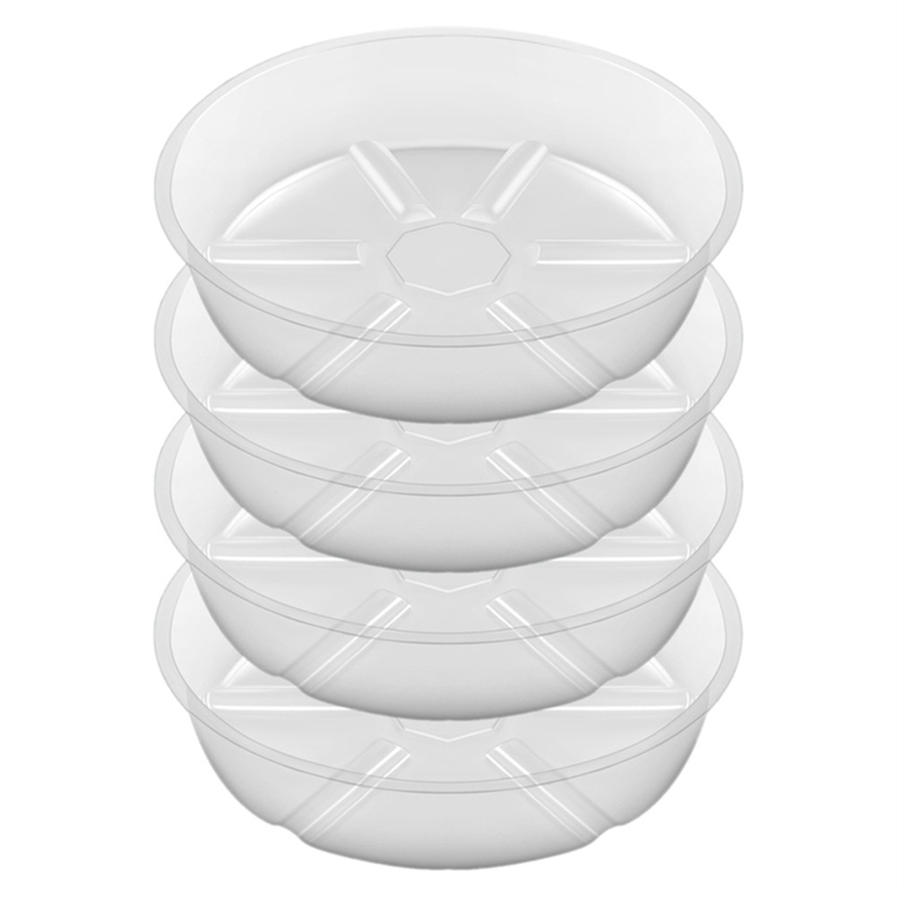 10X(4Pack Clear Plant Saucer 10Inch Plastic Plant Saucers Thicker Plant9437