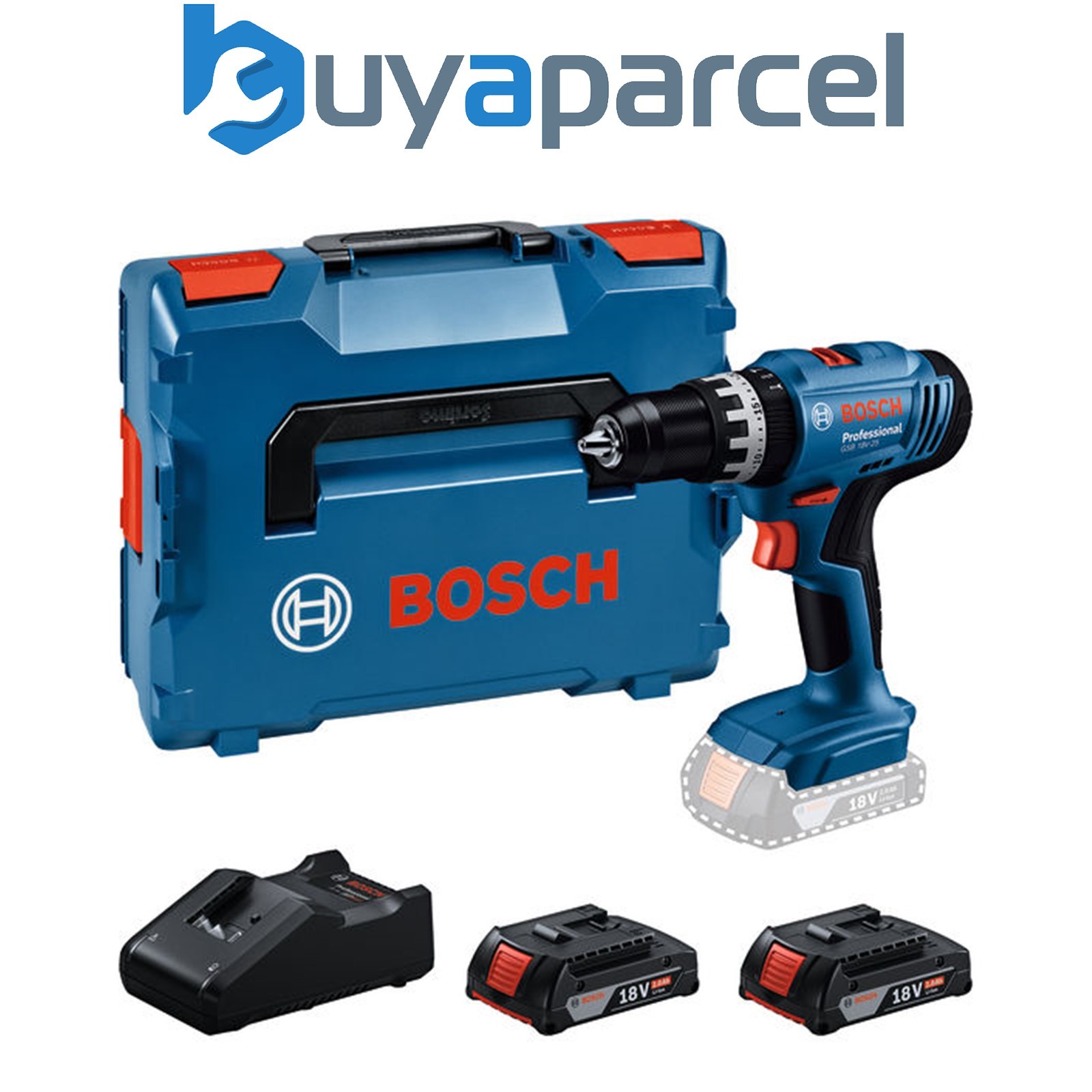 Bosch PRO 18v Cordless Impact Drill/Drivers GSB 18V-25 L-Case 06019K9377