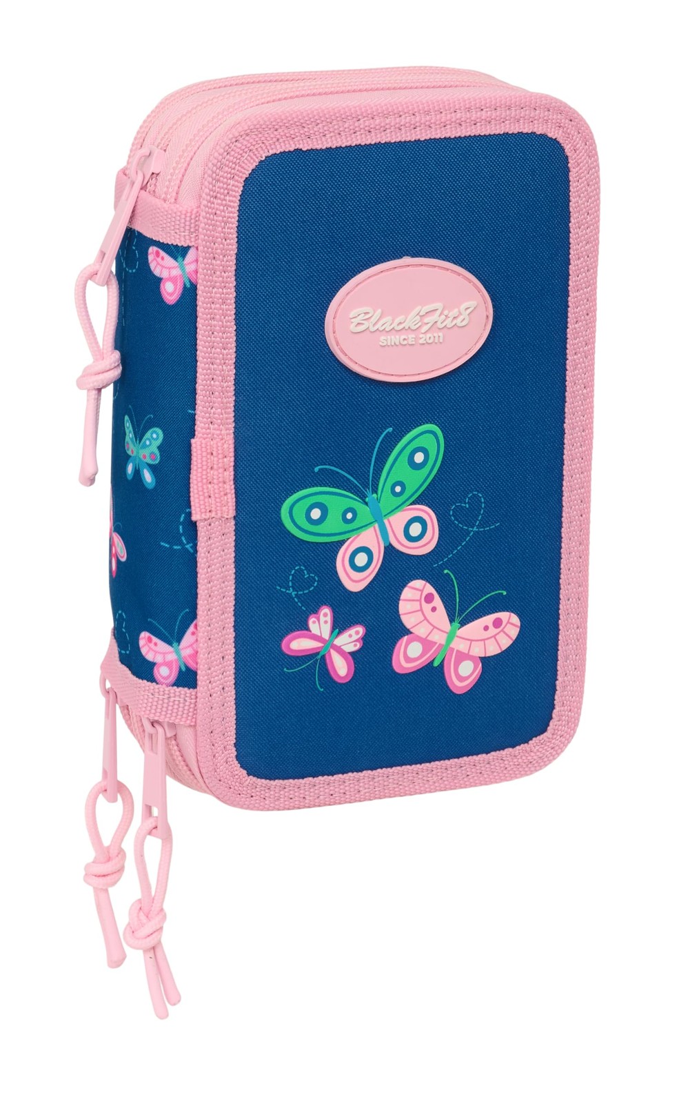 BLACKFIT8 Butterfly – School Pencil Case with 37 Tools Included, Children's Case