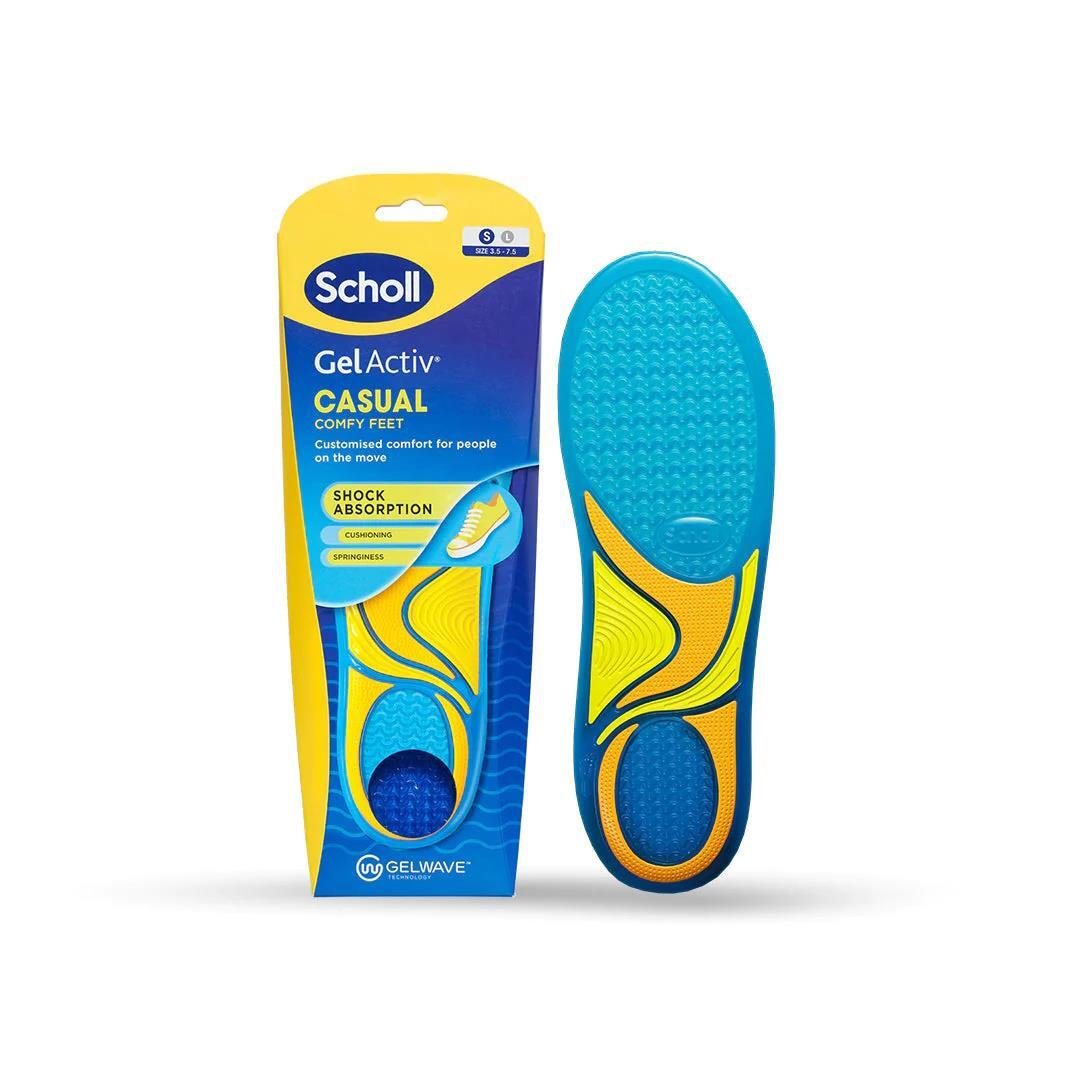 Scholl Gel Active Women Men Shock Absorber Comfortable Shoe Foam Insole 3.5-7.5