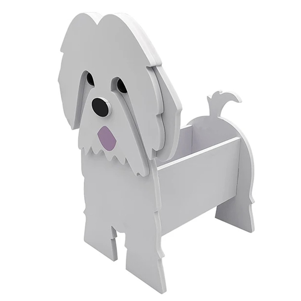2X(Cartoon Pet Dog Flowerpot Assemblable Dog Flower Pot Pet Dog Breeds2388
