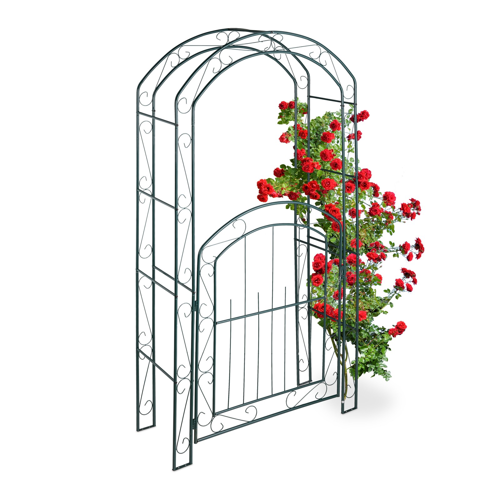 Rose arch Garden Archway Climbing Frame Decorative Arbor Weatherproof Dark Green