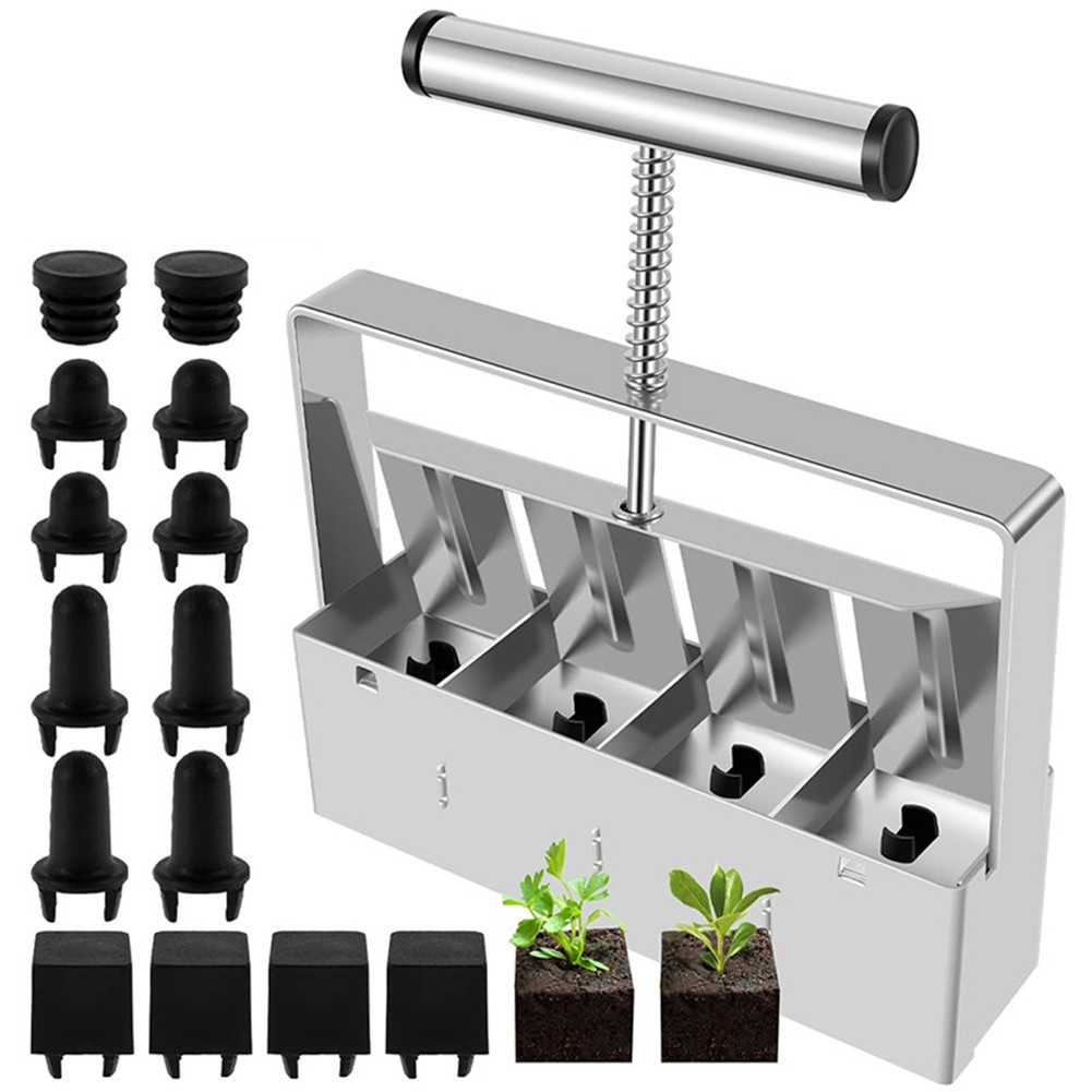 Soil Blocker Handheld Seedling Incubator +Seed Pin for Seed Starting6085
