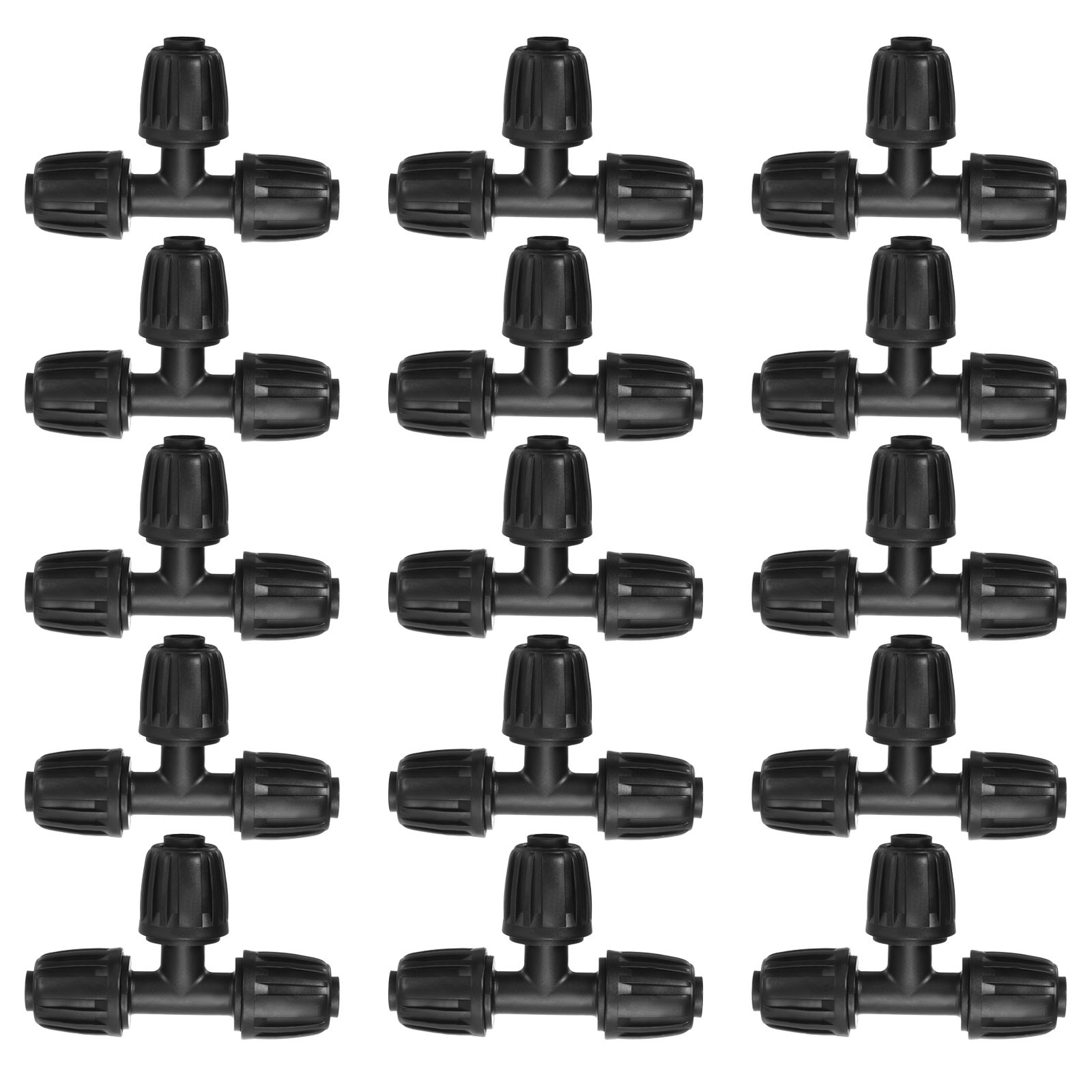15Pcs Drip Irrigation Fittings Barbed Tee Connector for 1/2 Inch Tubing(16mm OD)