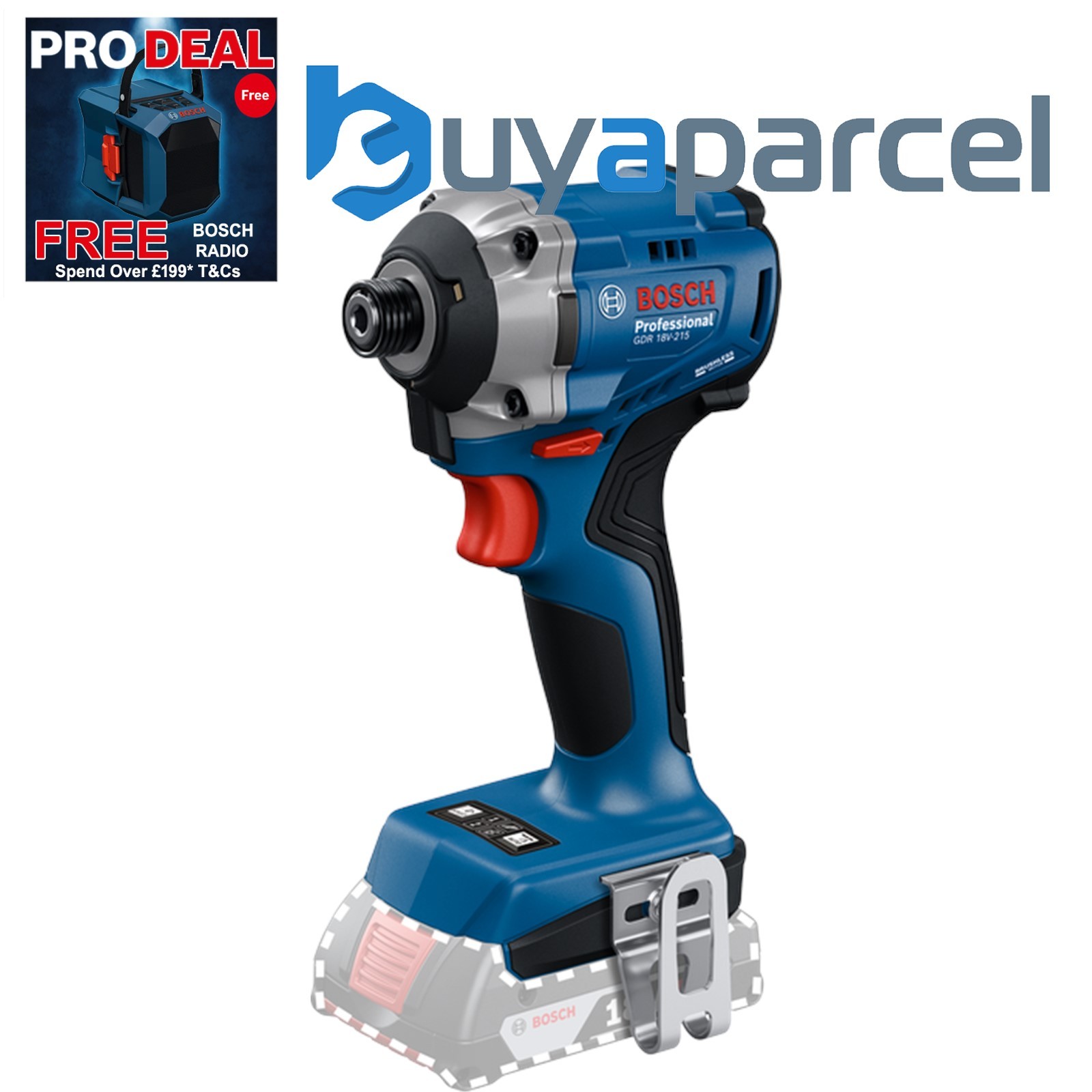 Bosch Professional GDR 18V-215 18v Cordless Brushless Impact Driver GDR18 Bare
