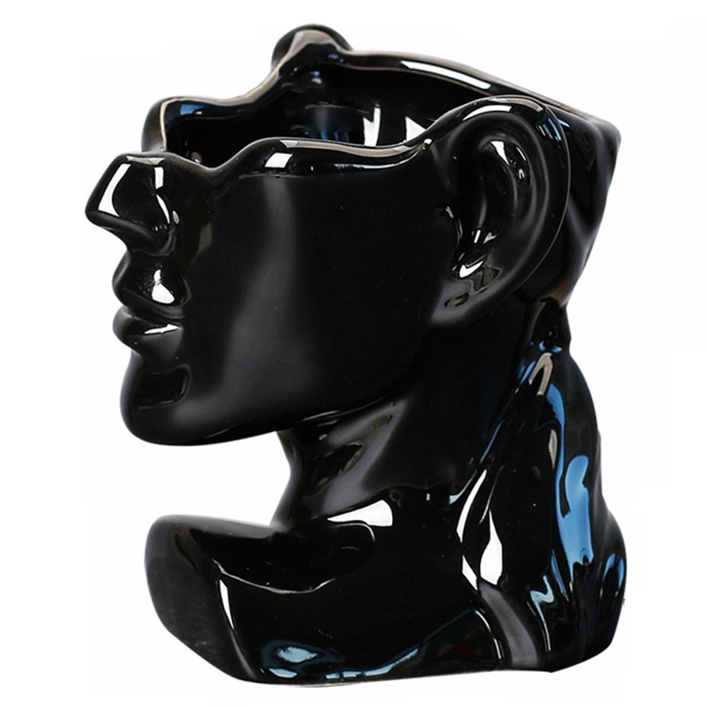 2X(Portrait Statue Vase Planter Nordic Flower Pot Ceramic Indoor Desktop6203