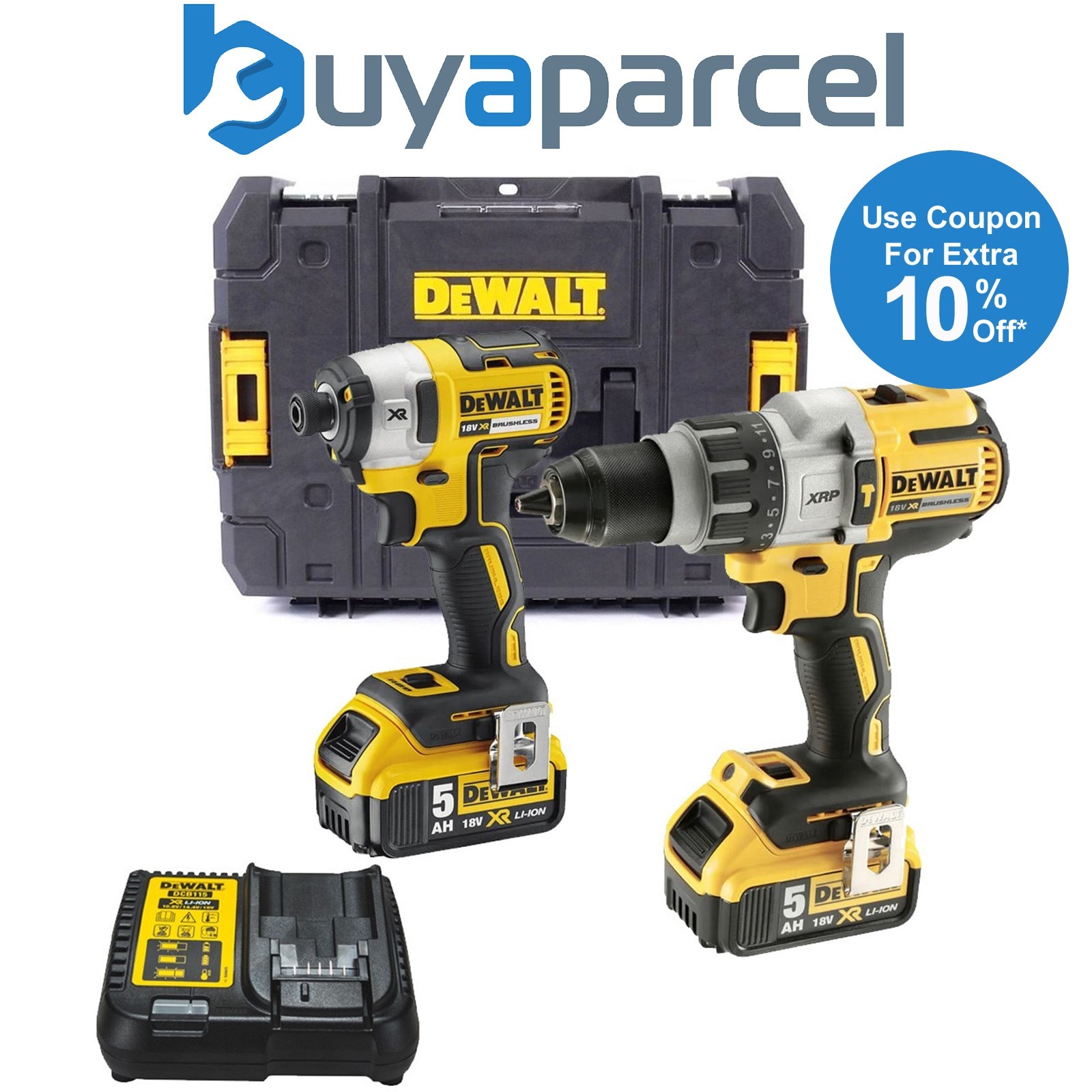 Dewalt DCK276P2 18v Brushless DCD996 Combi Drill DCF887 Impact Driver 2 x 5.0ah