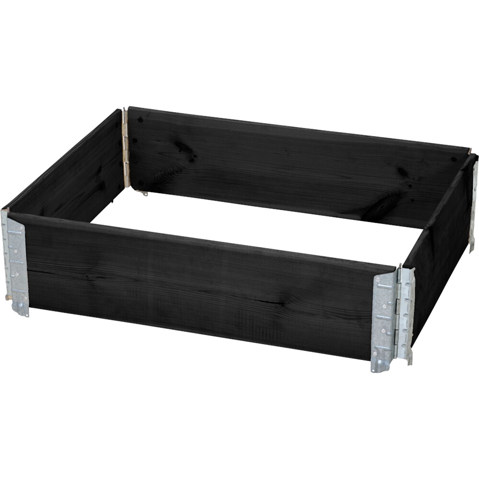 Raised Bed Plant Bed Vegetable Bed 80 X 60 X 19.5 Cm Stackable Galvanized Black