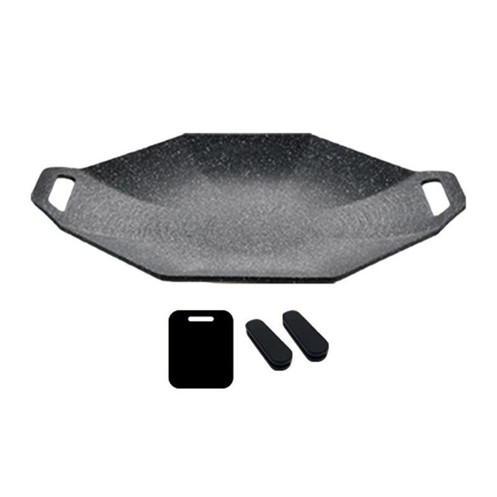 Portable Korean BBQ Pan Plate,Medical Stone Octagonal Non-Stick Baking Tray9370