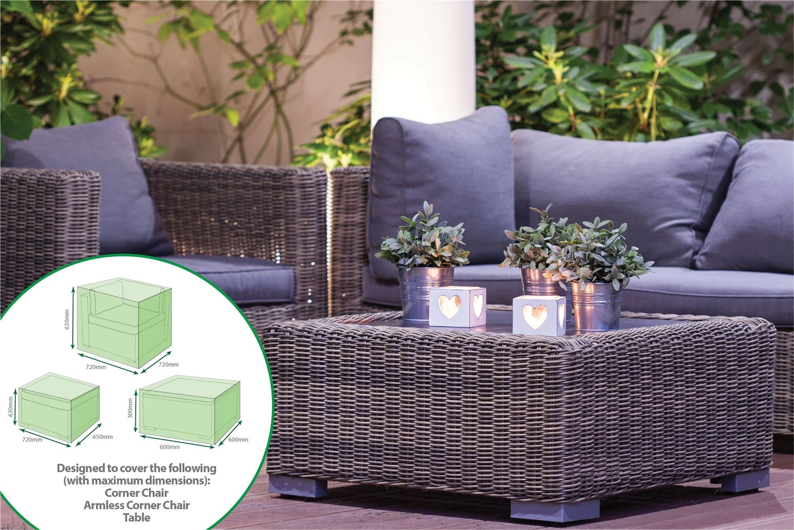 Water Resistant 3 piece Large Corner Seat Cover Protector