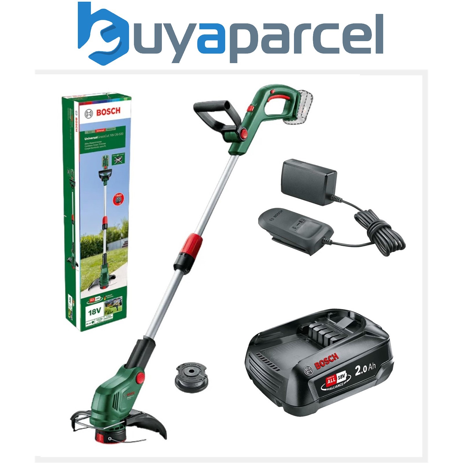 Bosch UniversalGrassCut 18V-26-500 18v Cordless Grass Line Trimmer 1x 2.0Ah Batt