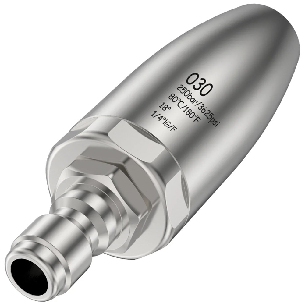 3X(Turbo Nozzle for Pressure Washer, Stainless Steel Rotating ,1/4 Inch 5500
