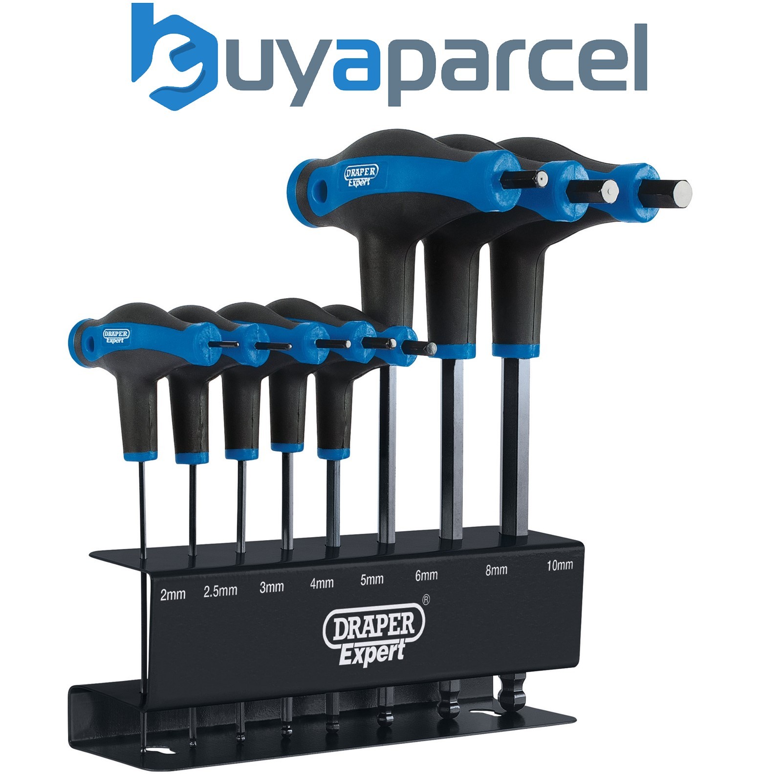 Draper 33873 Draper Expert Soft Grip Metric Hex & Ball End T-Handle Key Set (8 P