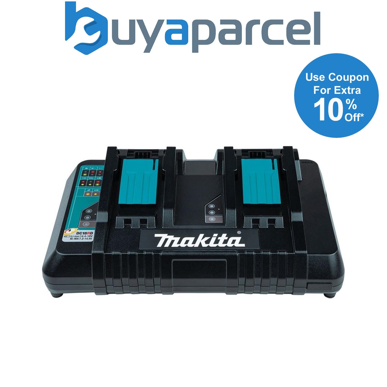 Makita DC18RD LXT Lithium Ion 240v 18v Dual Port Fast Battery Charger