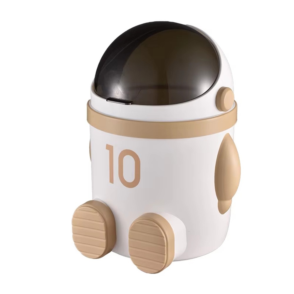 Astronaut-Themed Trash Can with Lid, Capacity, Ideal for Living Room &2339