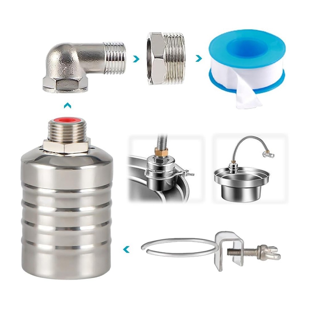 8X(Float ,1/2 Inch to 3/4 Inch Water Float ,304 Stainless Steel Fully1764