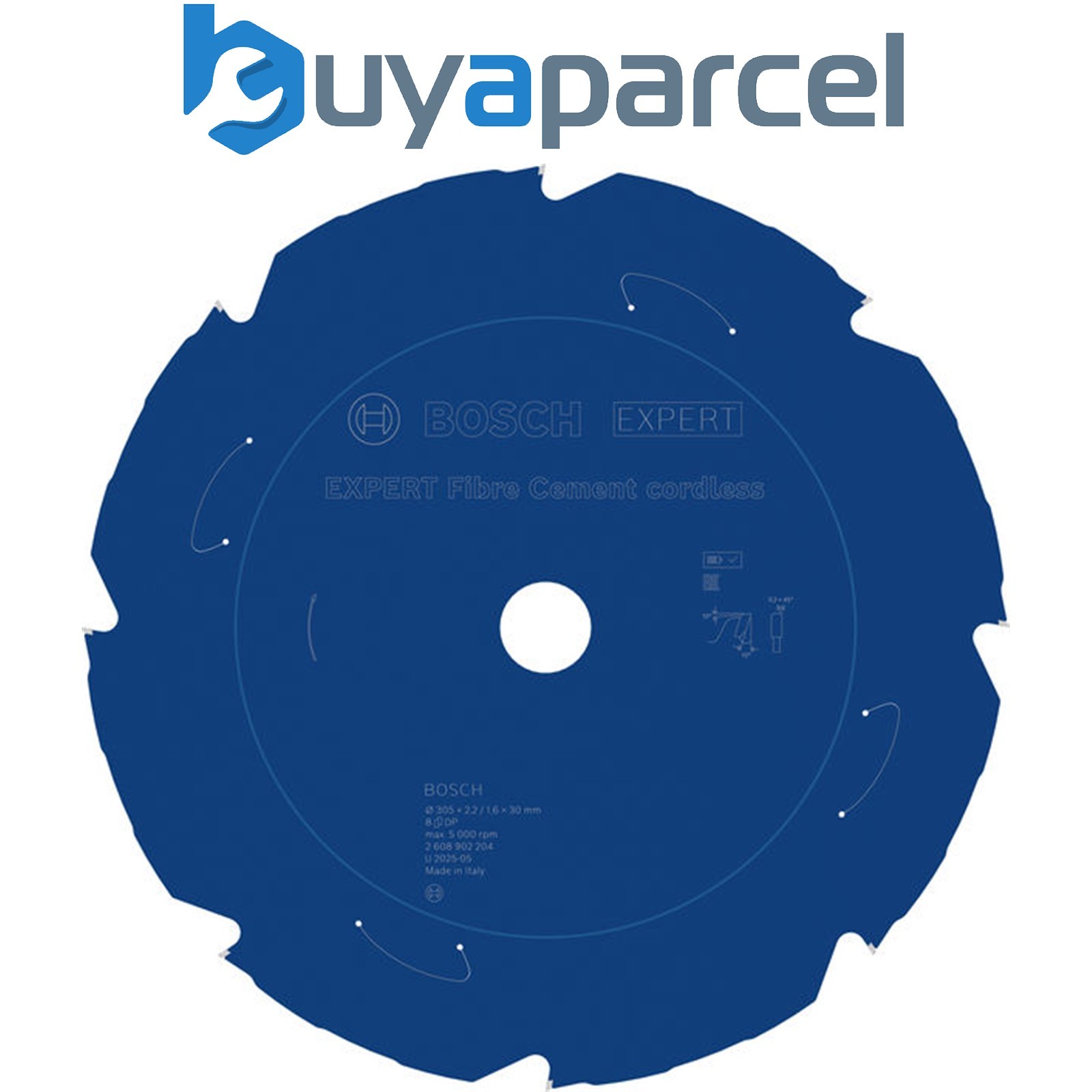 Bosch EXPERT Fibre Cement Circular Saw Blade 305 x 2.2/1.6 x 30mm T8 2608902204
