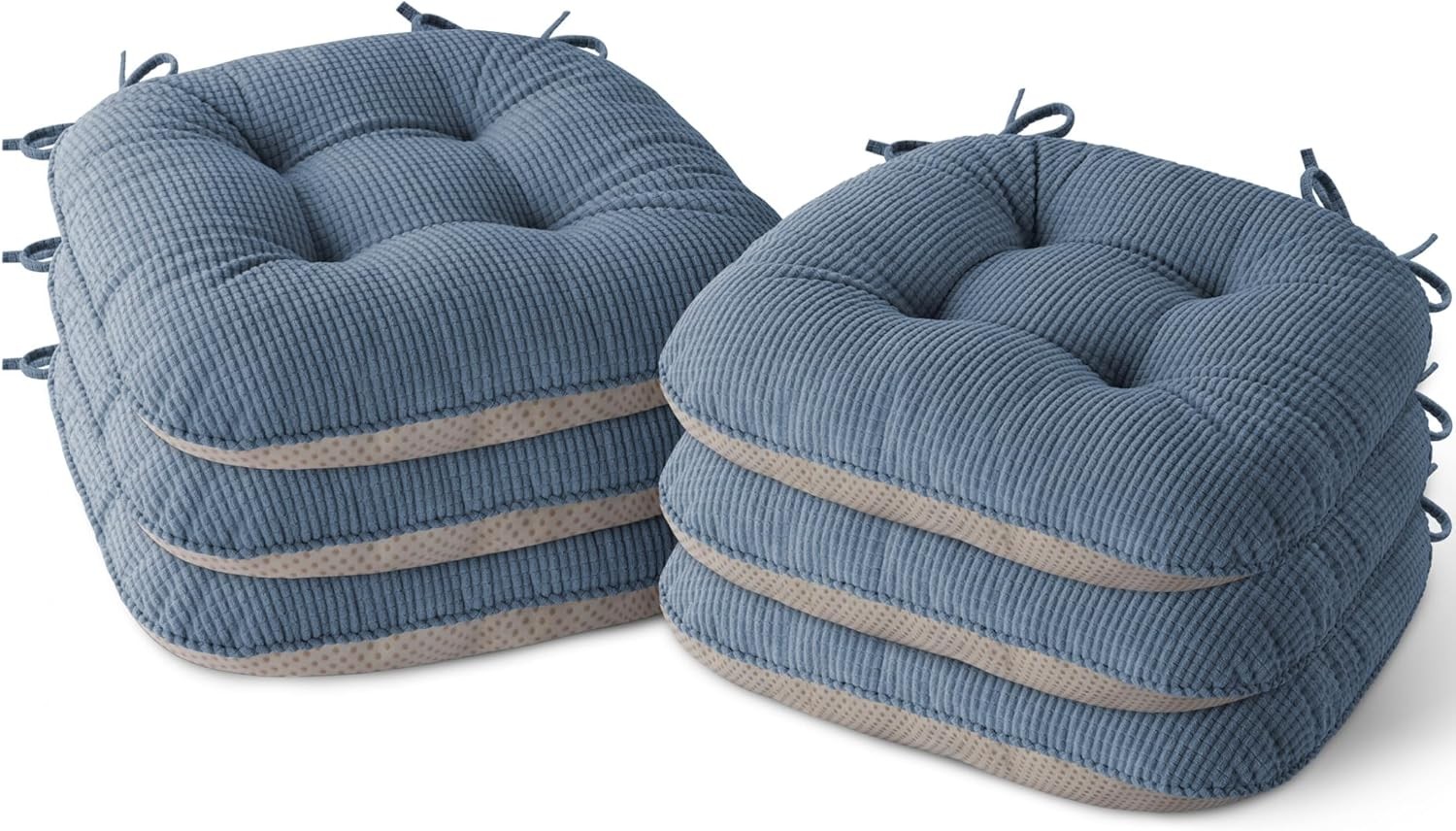 Indoor Chair Cushions for Dining Room Set of 6 Non Slip Kitchen Chair Cushions