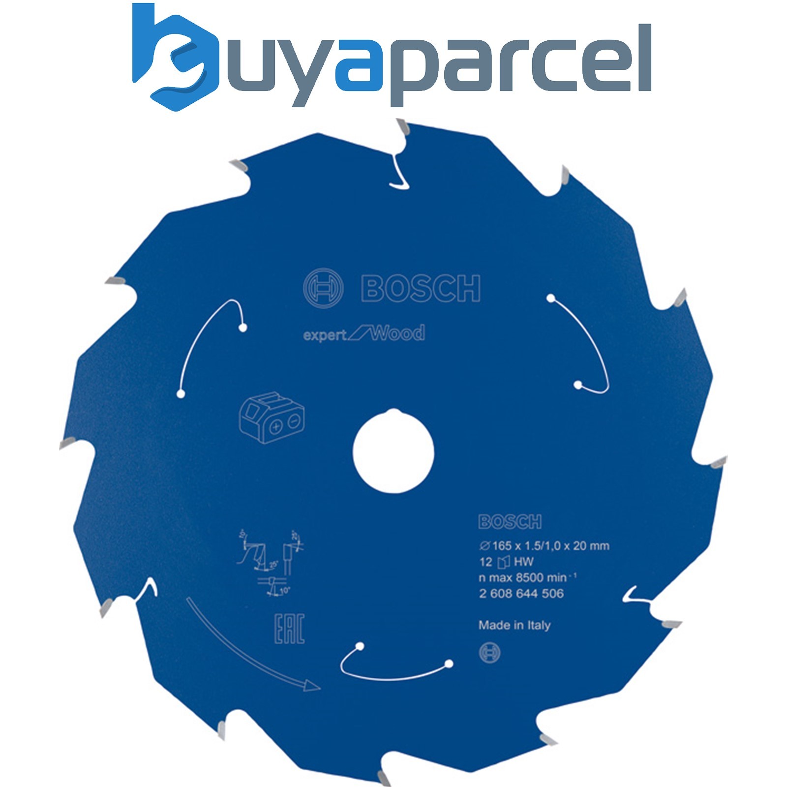 Bosch Expert Wood Circular Saw Blade Cordless Saws 165x1.5/1x20 T12 2608644506